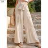 DX~~ Independent Station Casual Pants Women's Summer Loose Casual Wide Leg Solid Color Trousers