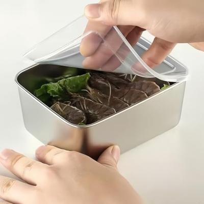 Burn Prevention Airtight Meal Prep Meal Storage Stainless Steel Containers