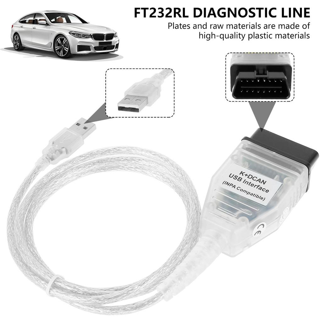 OBD2 Diagnostic Scanner Cable FTDI FT232RL Chip with Switch for Car Auto Professional USB Interface Diagnostic Cable