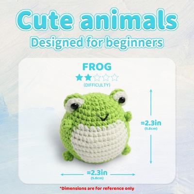 YAMAXIN Frog DIY Crochet Kit for Beginners Easy Craft Tool Set with Small Octopus Themed Design Knitting Arts And Crafts Project