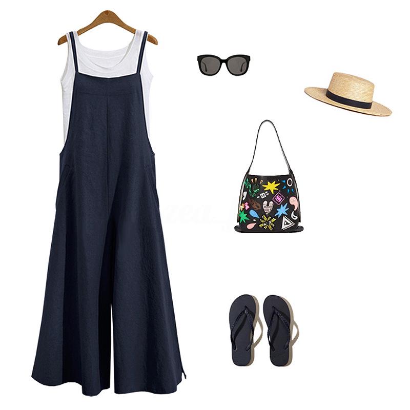 2023 Women's European & American Loose Wide-Leg Casual Jumpsuit