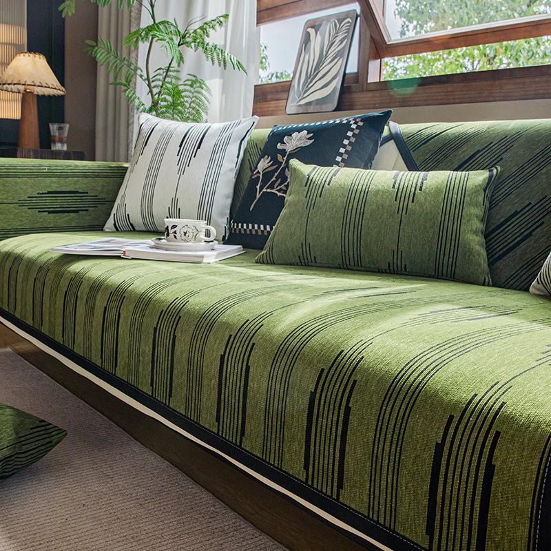 Chenier Sofa Cushion Is Universal In All Seasons, Simple And Modern Non-Slip Seat Cushion  New Leather Sofa Cover Cover Cloth