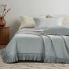 2025 All-Cotton Lace Duvet Cover 230x250 & Bedspread Set - All-Season, Three Pieces