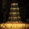 Outdoor LED Waterfall Curtain Lights: Waterproof, Colorful Flowing Light Strings for Courtyard Decoration