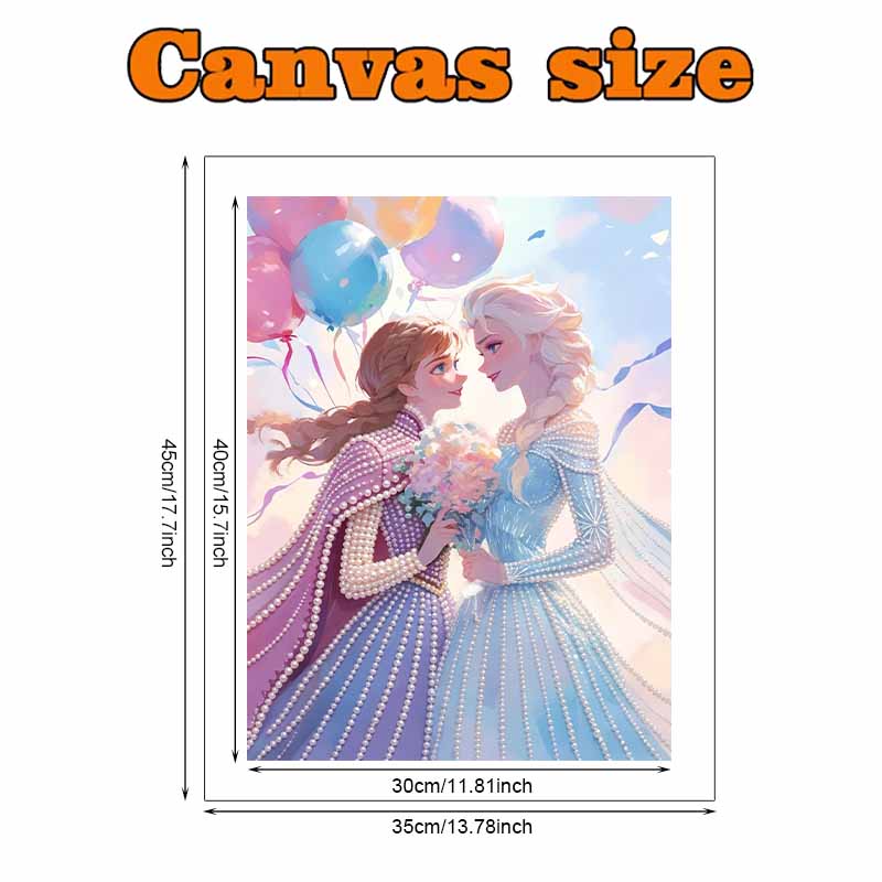 Disney Pearl Painting Anna and Elsa Pearl Art Painting Kit Art Pearl Painting Kit Adult Beginner Gift Creative Home Wall Decor