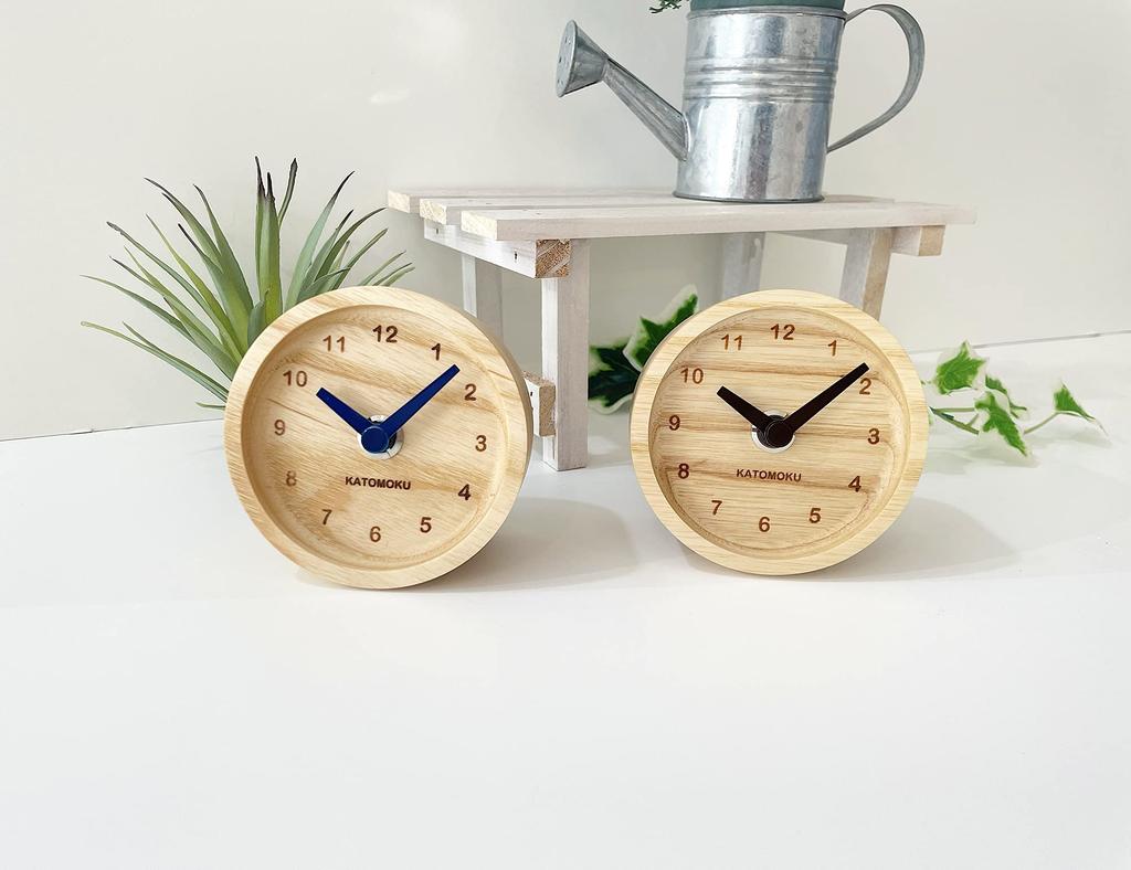 KATOMOKU Mini Clock km-125BR Ash Limited Edition Brown