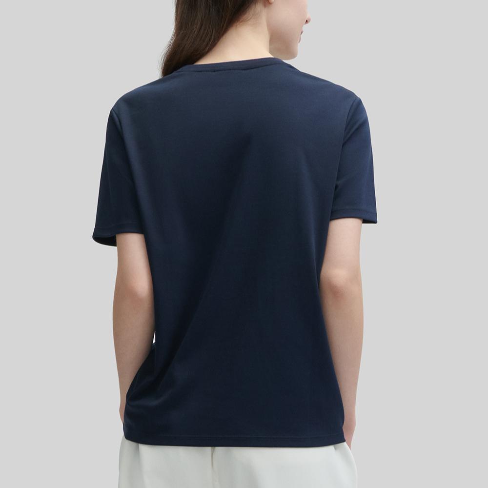 New FILA SS24 T Shirt Women's Dark Blue F11W424105FDB