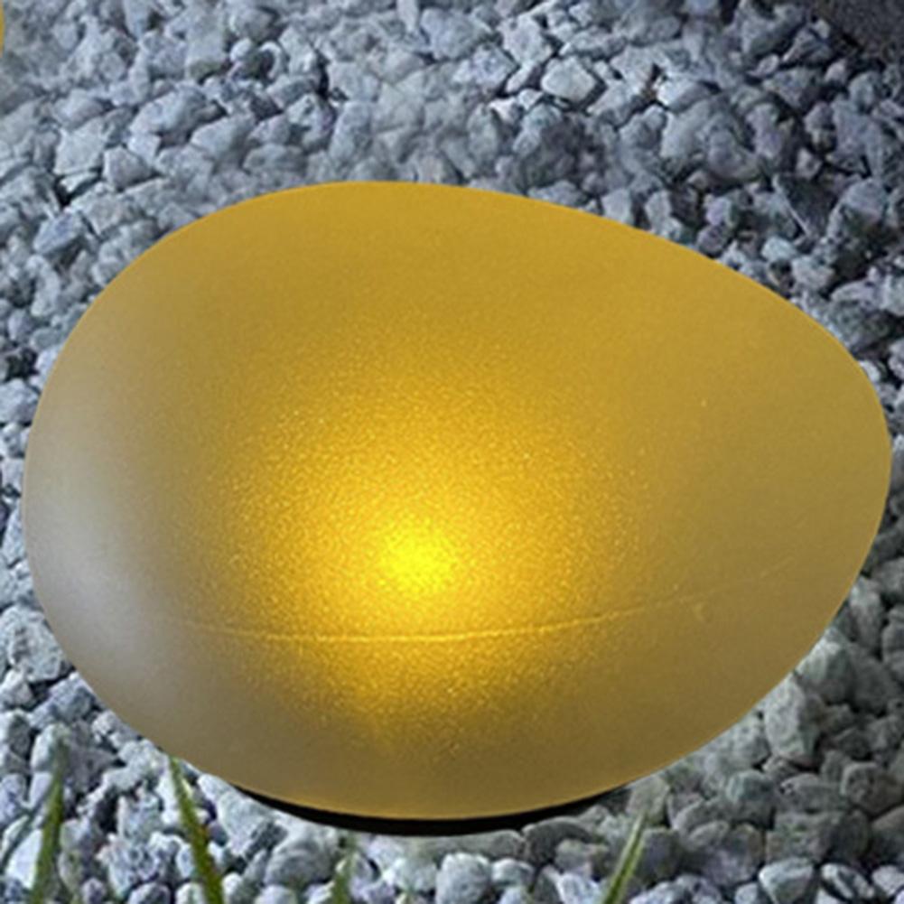Glow Cobble Stone IP55 Waterproof Solar Floor Light 600mAh Garden Lawn Light Last Up To 8H Solar Cobble Stone Lamp for Yard Lawn