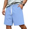 Pantaloncini da uomo basic con coulisse, vestibilità ampia, casual, sportivi, estivi, con elastico regolabile in vita e tasche laterali, per l'uso quotidiano