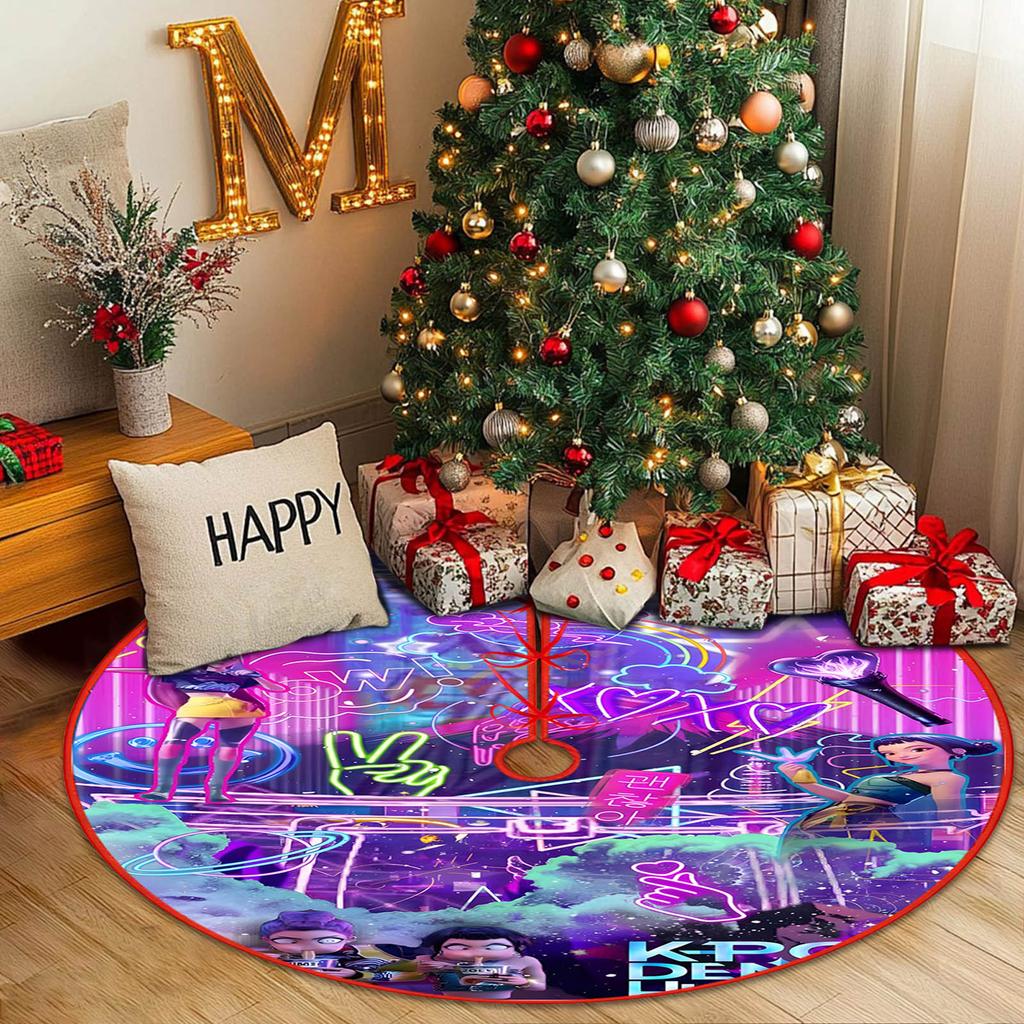 Christmas Tree Skirt Decoration For Home Xmas Tree Decorations Skirt Ornament Festive Holiday Party Decorations Indoor Outdoor
