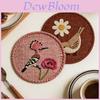 Flower Pattern Rubber Coaster Set With Non Slip Heat Resistant For Home Dining