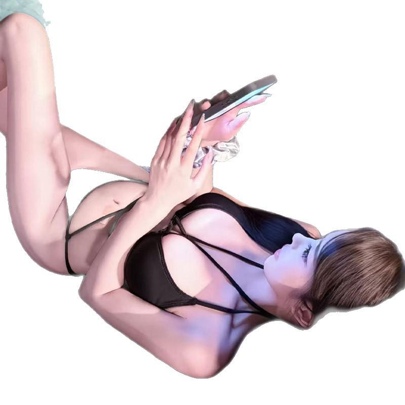 2026 Korean Hot Spring Sexy Cross Halter Bikini Swimsuit for Women