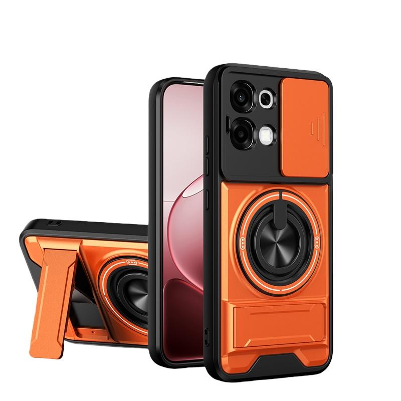 Armor Slide Camera Lens Achterkant Hoesje Voor OPPO A6 Pro A6Pro 4G 5G Case Magnetische Ring Stand Beschermend Coque Voor OPPO A6X 4G Capa OPPO A6 Pro 4G