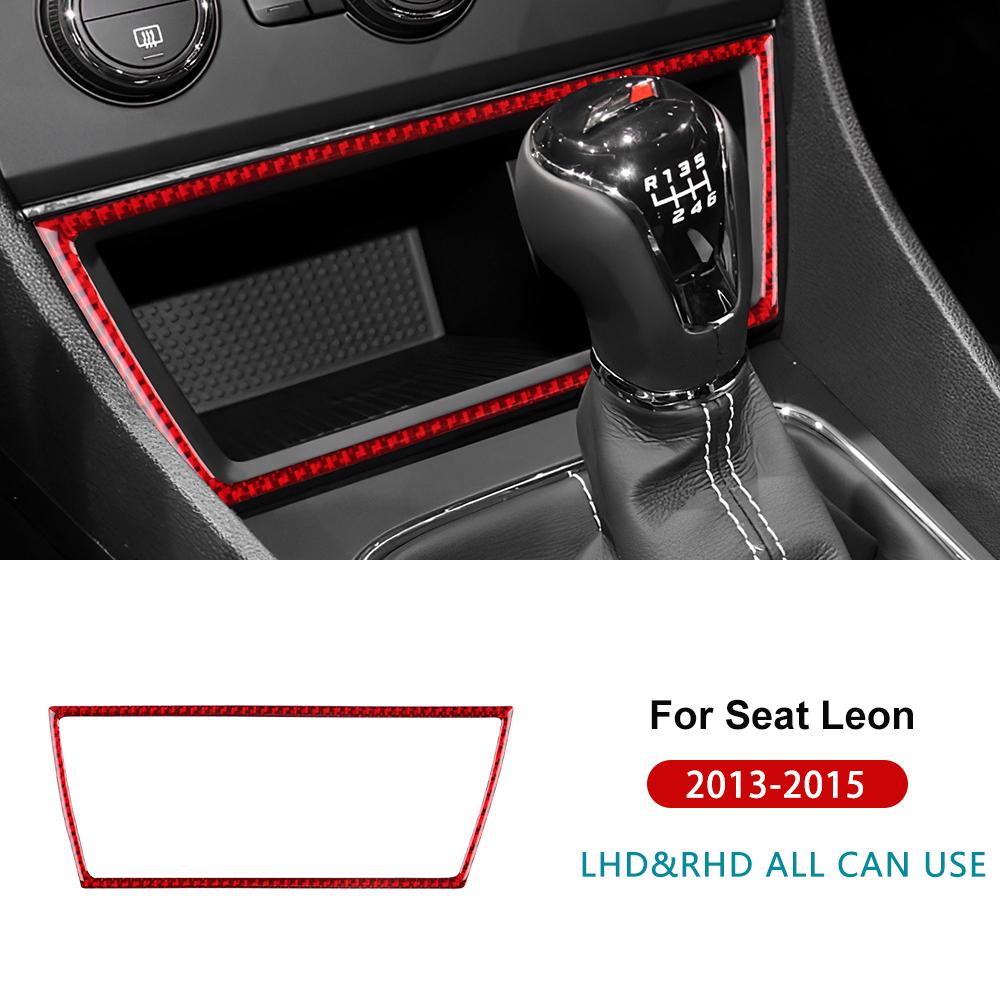 Carbon Fiber Style Interior Sticker for Seat Leon 2013 2014 2015 LHD RHD Interior Panel Red Carbon чёрный
