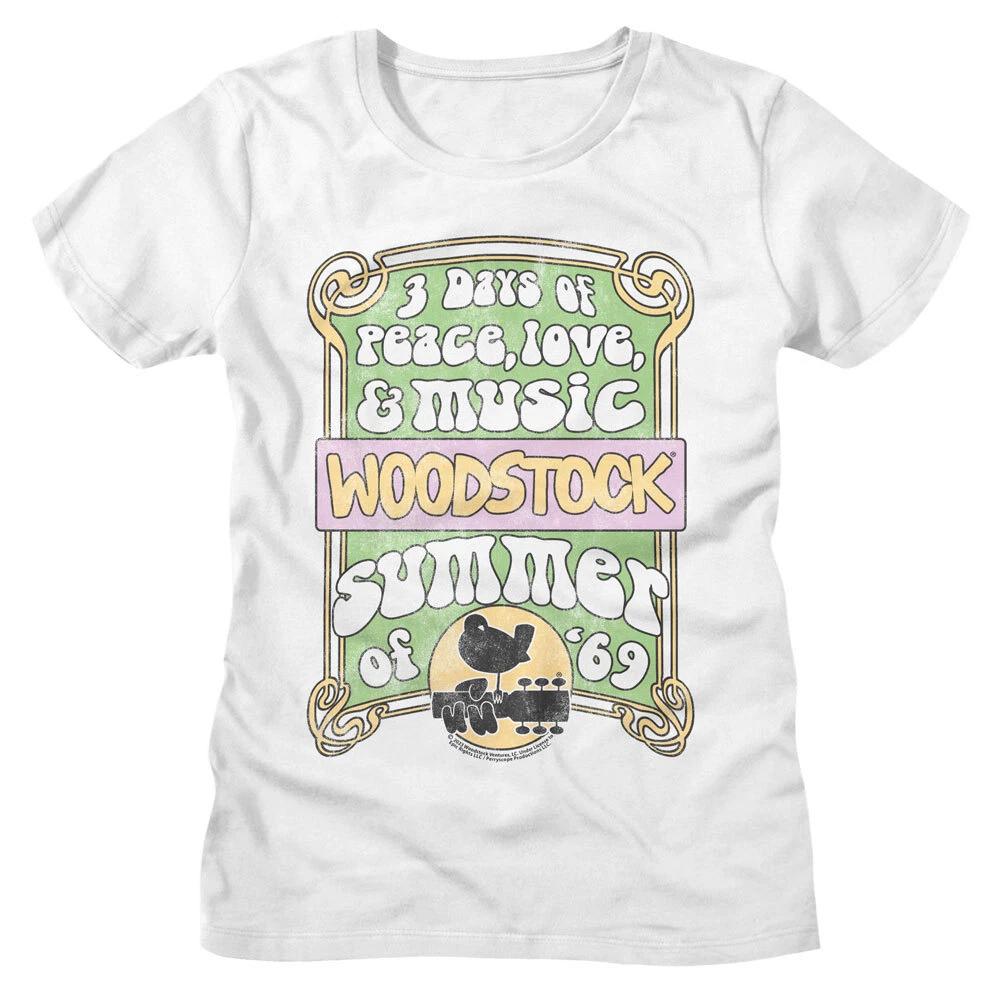 Woodstock 3 Days Of Peace Love & Music 1969 Women s T Shirt Rock & Soul Music 2XL