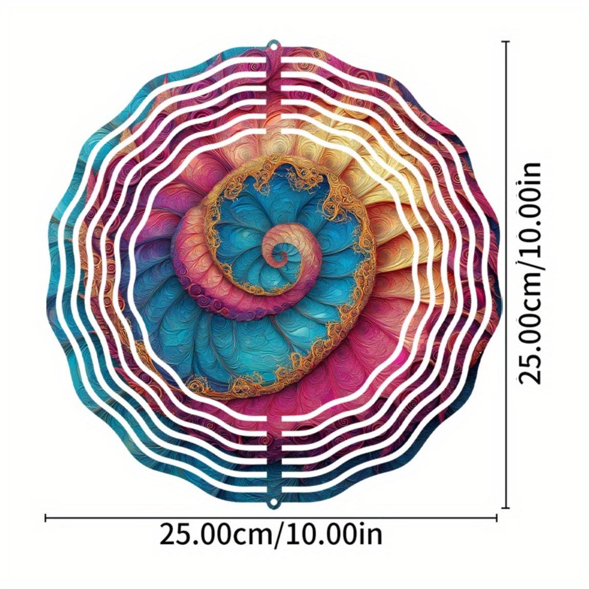 

Hanging Wind Spinner 10 Inch Dynamic Artistic Design for Balcony Garden Decor 360 Degree Hook Spring Summer Outdoor Hanging Ornament Gift 01A