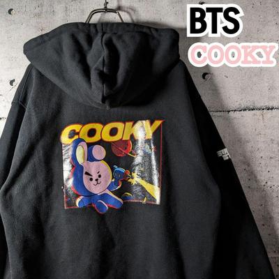 [USED] BTS BT21 Jungkook COOKY Print Hoodie Black