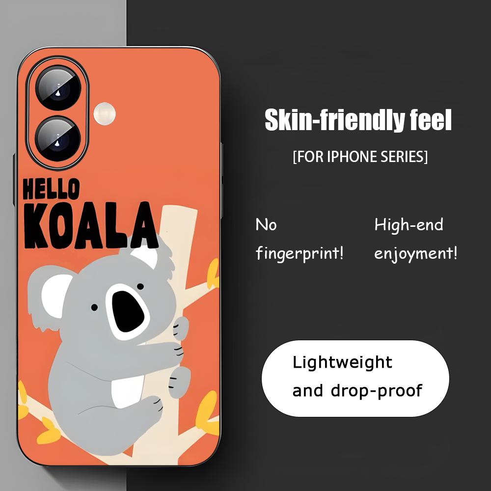 Funny Hello Animal Popular Phone Case For iPhone 17 16 15 14 13 12 11 X XR XS 8 Plus Mini Pro Max Soft Black Shockproof Cover