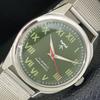 INDIAN VINTAGE HMT HAND-WINDING MENS ROMAN FIGURE GREEN DIAL WATCH A702870-1