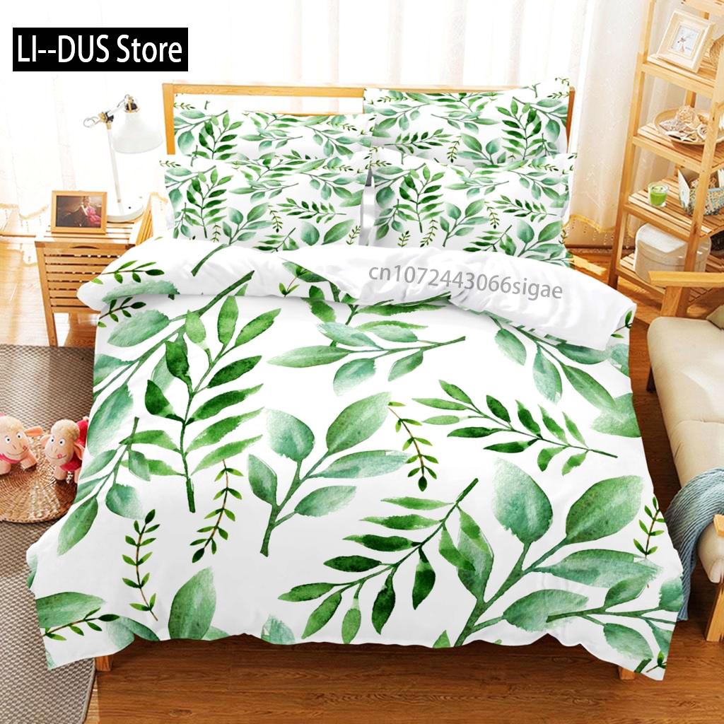 Banana Leaves Bedding Set Duvet Cover Set 3d Bedding Digital Printing Queen Size Bedding Set Fashion Design