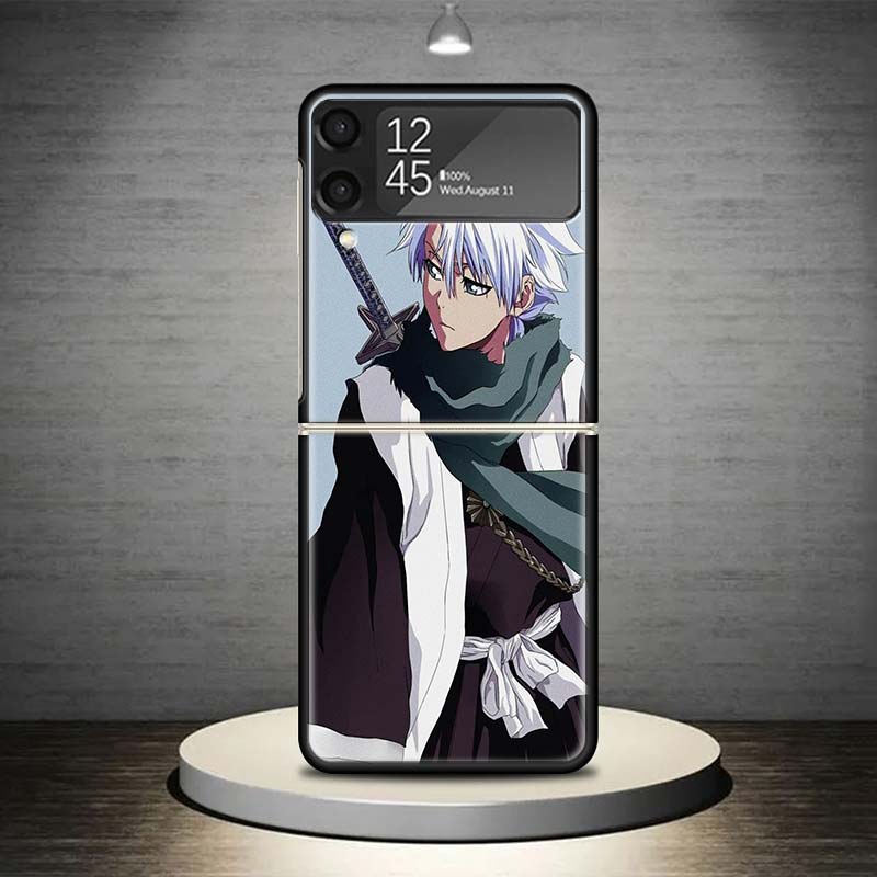 

Bleach Hitsugaya Toushirou Phone Case For Samsung Galaxy Z Flip 7 6 5 4 3 5G Cover ZFlip7 ZFlip6 ZFlip4 ZFlip5 ZFlip3 Coque Fund Samsung Z Flip 7
