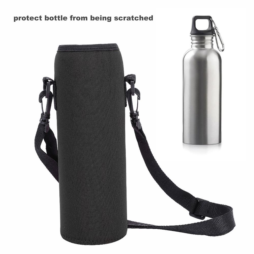 Adjustable Strap Water Bottle Carrier Neoprene Thermal Holder Bag Insulated Sleeve  Outdoor Sports