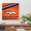 Denver Broncos Logo Personalized Text Diamond Painting Round Diamond Mosaic Rhinestones Diamond Embroidery Craft Kit Wall Decor Without Frame