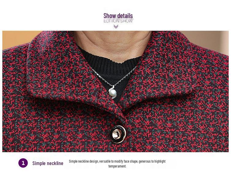 Vintage-Inspired Women's Velvet Suit for Seniors 60s-80s - Thickened for Autumn and Winter