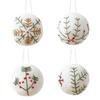 Wool Felt Xmas Tree Hanging Decor Snowflake Shape Christmas Decorative Felt Balls  Window Display
