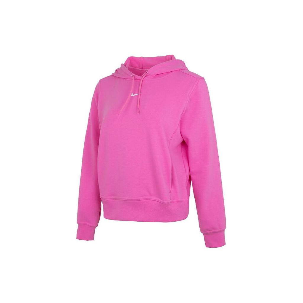 Nike Dri-Fit One Solid Color Quick-Dry Pullover Hoodie Women Tops Pink FB5144-675