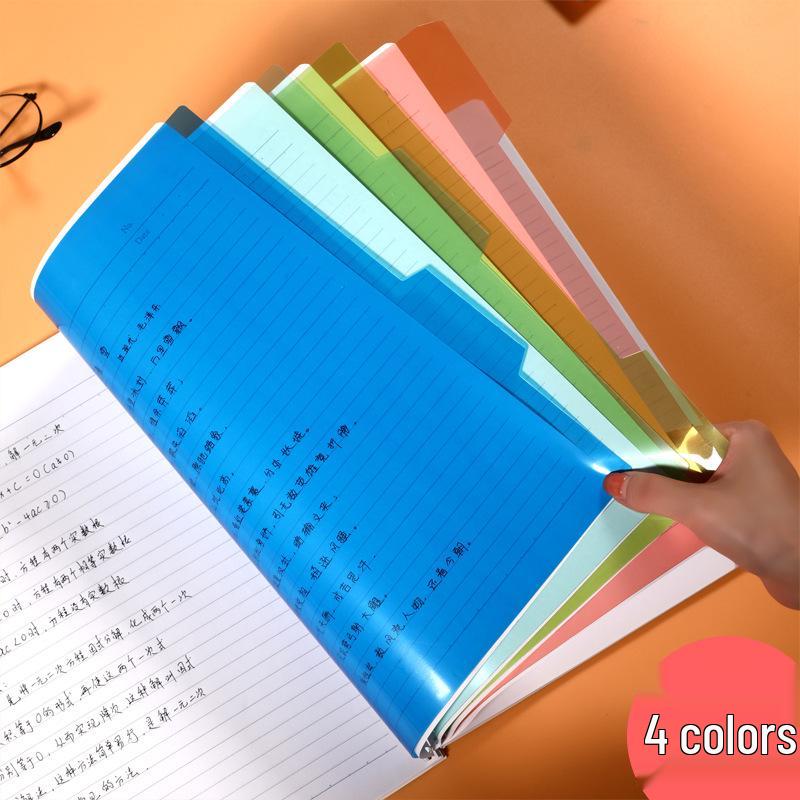 PP Plastic Index Page Dividers: A5 (20 Holes), B5 (26 Holes), A4 (30 Holes) - Color-Coded for Binder Classification