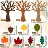 96Pcs DIY Felt Tree Kit Handmade Autumn Crafts for Home Thanksgiving Party Christmas Wall Hanging Decorations
