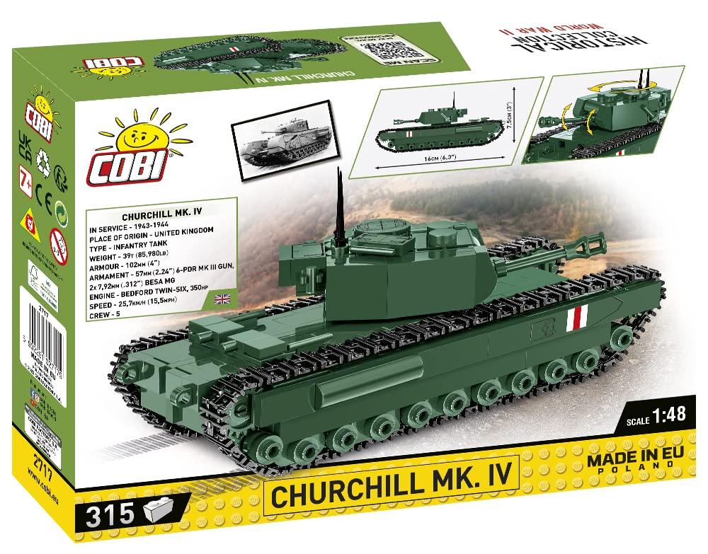 COBI Tancul Armatei Britanice Churchill 315 Piese Compatibil cu Lego IN MK.IV 1/48 [FABRICAT UE] #2717