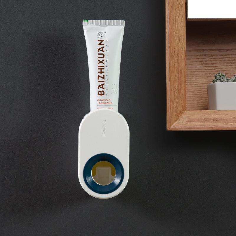 Fully Automatic Toothpaste Dispenser Hole Punched Toothbrush Toothpaste Storage Shelf Wall Hangers  Bathroom Accessories