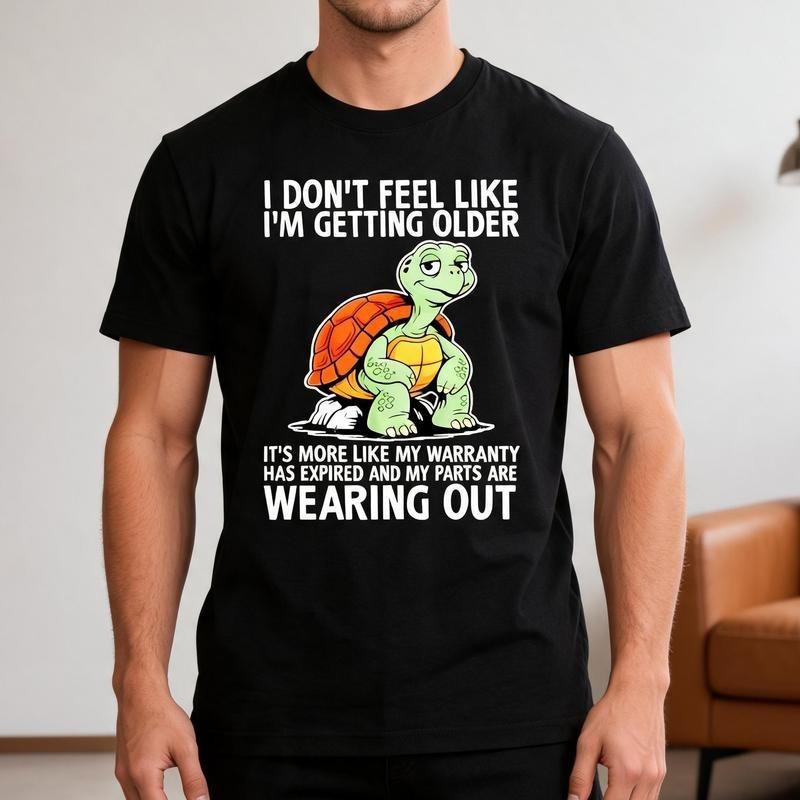 Stylish Soft Men s & Women s Turtle T-Shirt - 180gsm Heavyweight Loose Fit Round Unisex T-Shirt XXXXL