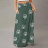Women's Casual Leisure Foldable Dot Print High Waist With Pocket Draped  Relaxed Long Maxi Skirt
