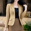 ZANZEA Women Casual Suit Neck Solid Color Long Sleeve Thin Cardigan Blazer