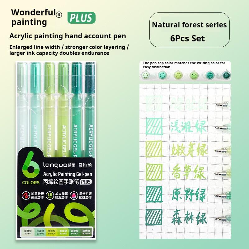 

LANGUO 90/72/54/36 Colors Acrylic Painting Gel Pen Set 1.0mm Student Graffiti Handbook Pen Art Drawing Marker Pens Stationery