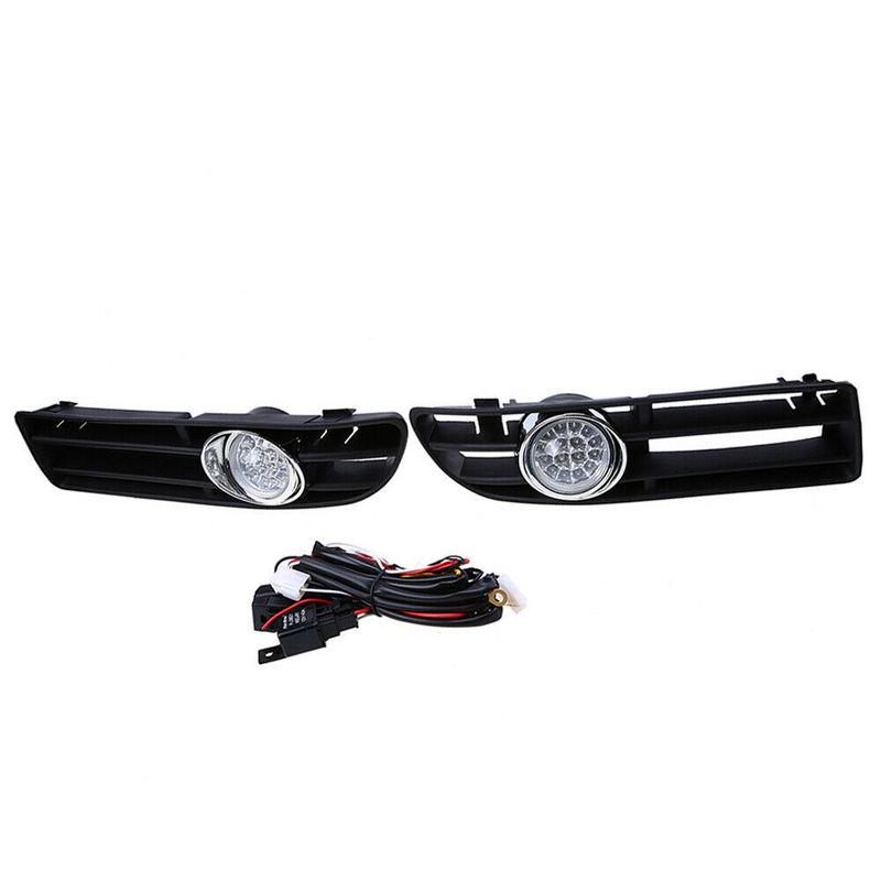 Car LED Foglamp Front Grille For-VW Bora Jetta MK4 1999-2007 1 Pair-A87Q