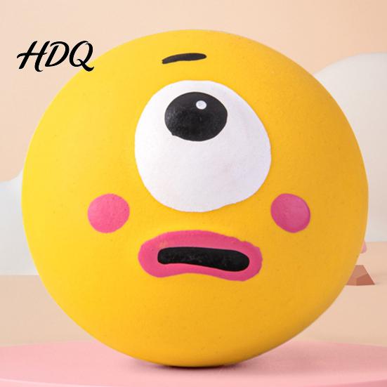 Focus Aid Stress Ball 3Pcs Cartoon Expression Anxiety Relieving Squeaky Squeeze Office Hand Exercise Relaxation Fidget Sensory Toy Relief Gadget