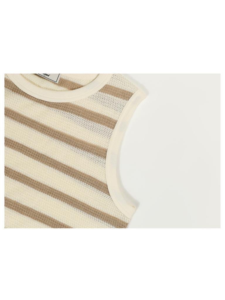 GUBIN Striped Knit Sleeveless