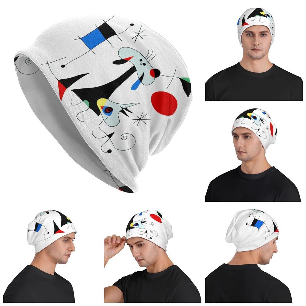Joan Miro Abstract Surrealism Warm Knitted Cap Fashion Bonnet Hat Autumn Winter Outdoor Beanies Hats for Unisex Adult