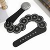 PU Leather Wide Women's Belt Circular Rivets Dress Jeans Belt Rivet Waist Belt  Music Festival