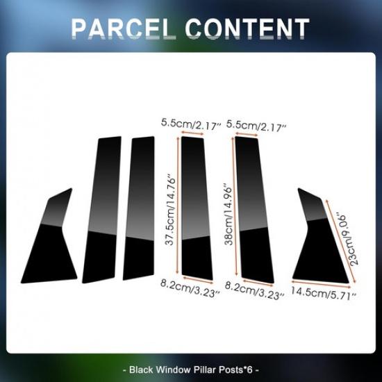 6Pcs Pillar Post For 2018- Honda Accord Door Trim Cover Car Auto Accessories