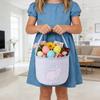 Easter Tote Bag Decorative Bunny Basket Spring Holiday Bag Egg Collecting Festive Party Indoor Outdoor Decoration