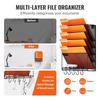 File Wall Rack, One-Piece 6 Pockets Mesh Wall File Holder, Wall Mounted Magazine Mail Paper & Document Storage Folder, Metal Wall File Organizer with