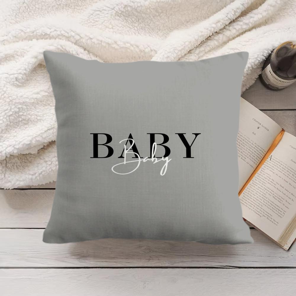 Simplicity Pattern Love Cushion Cover Silky Short Plush Invisible Zipper Dustproof Sofa Pillow Case For Home Decor