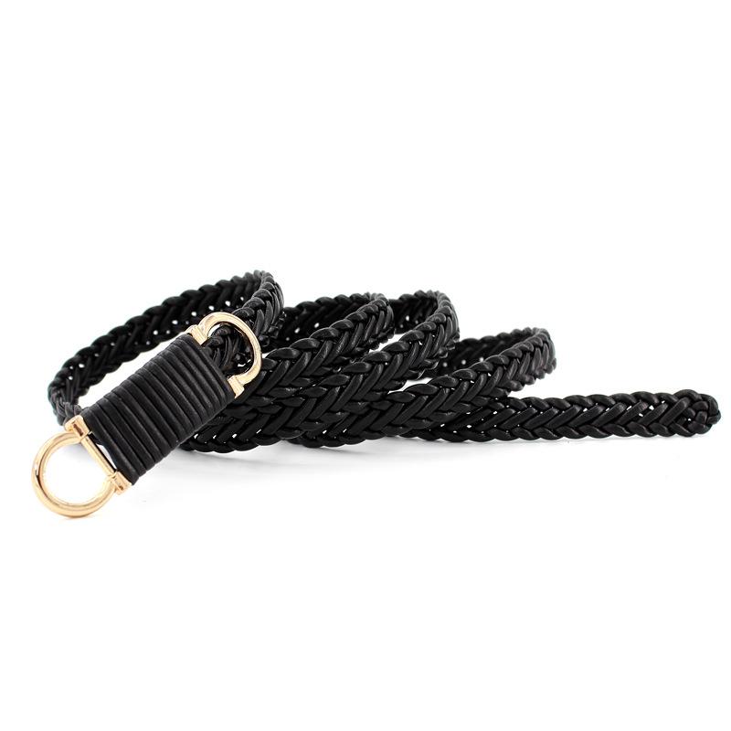 Women'S Spring And Summer Dress Retro Decorative Thin Belt Buckle Woven Belt Women'S Waist Chain