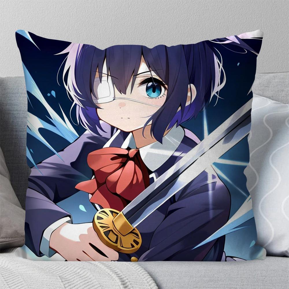 

1pc Takanashi Rikka Animation Take On Me Pillow Case Square PillowBedroomSofaLeisureComfortCar Living Room Home Decoration 40X40 16x16Inch