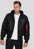 Winter Jacket Alpha Industries MA-1 D-Tec Hood Bomber Jacket (183110) Black (183110-515)